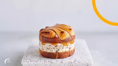 Sendviș din înghețată cu vanilie și stracciatella 